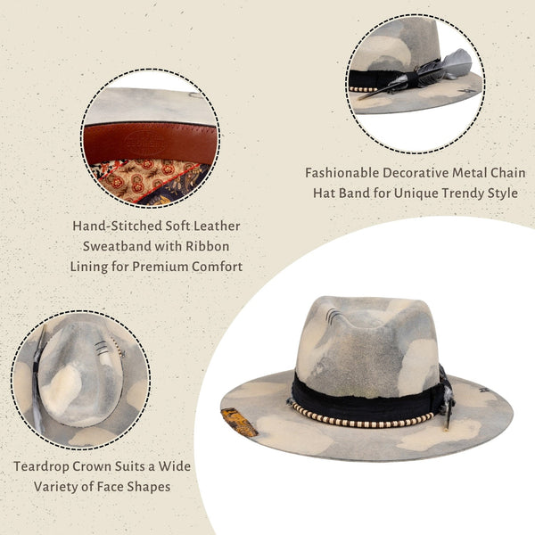 Orion - Vintage Handcrafted Tie - Dye Fedora Hat - Ruediger Hats