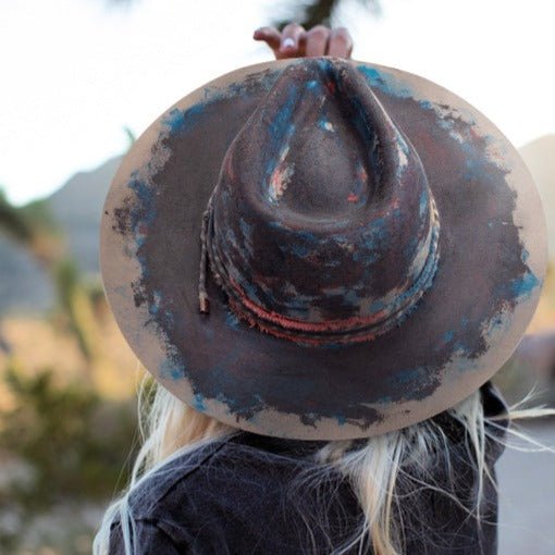 Prism - Vintage Painted Stylish Knots Fedora Hat - Ruediger Hats