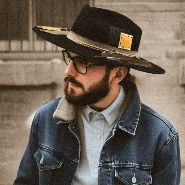 Reverie - Patchwork Pattern Vintage Wool Fedora Hat - Ruediger Hats