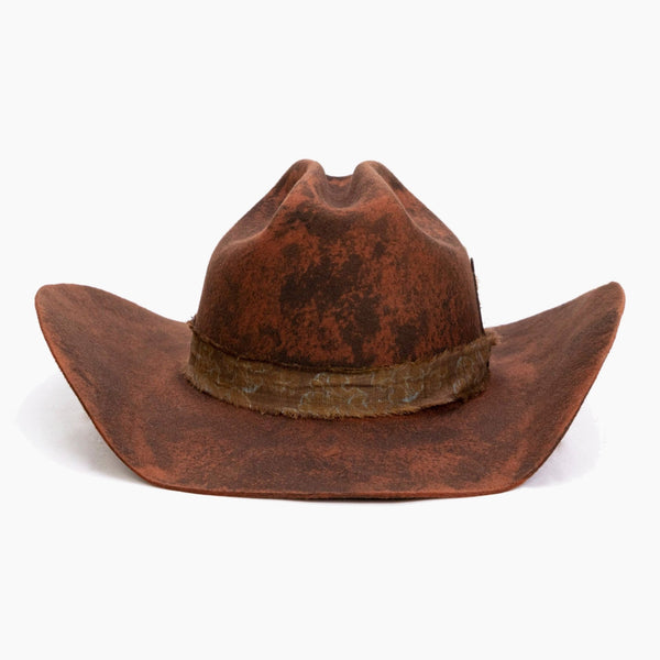 Rustborn – Distressed Cowboy Hat with Stitch Detail - Ruediger Hats