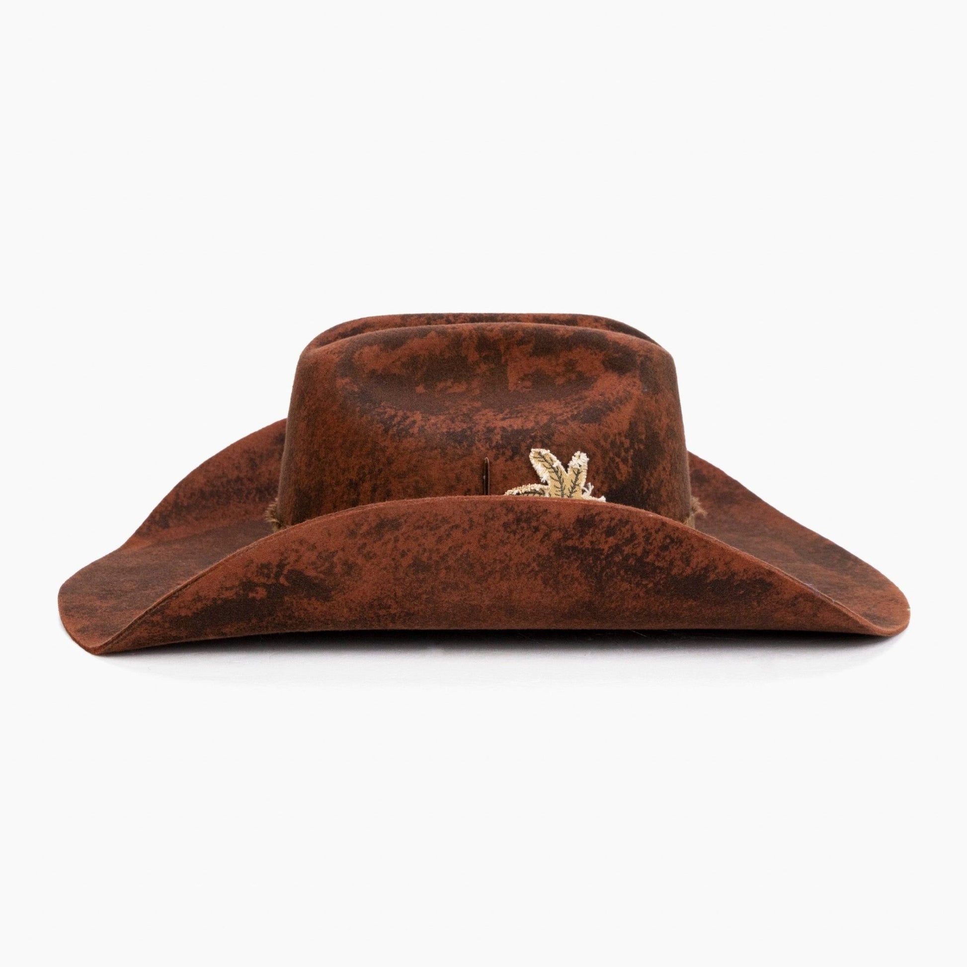 Rustborn – Distressed Cowboy Hat with Stitch Detail - Ruediger Hats
