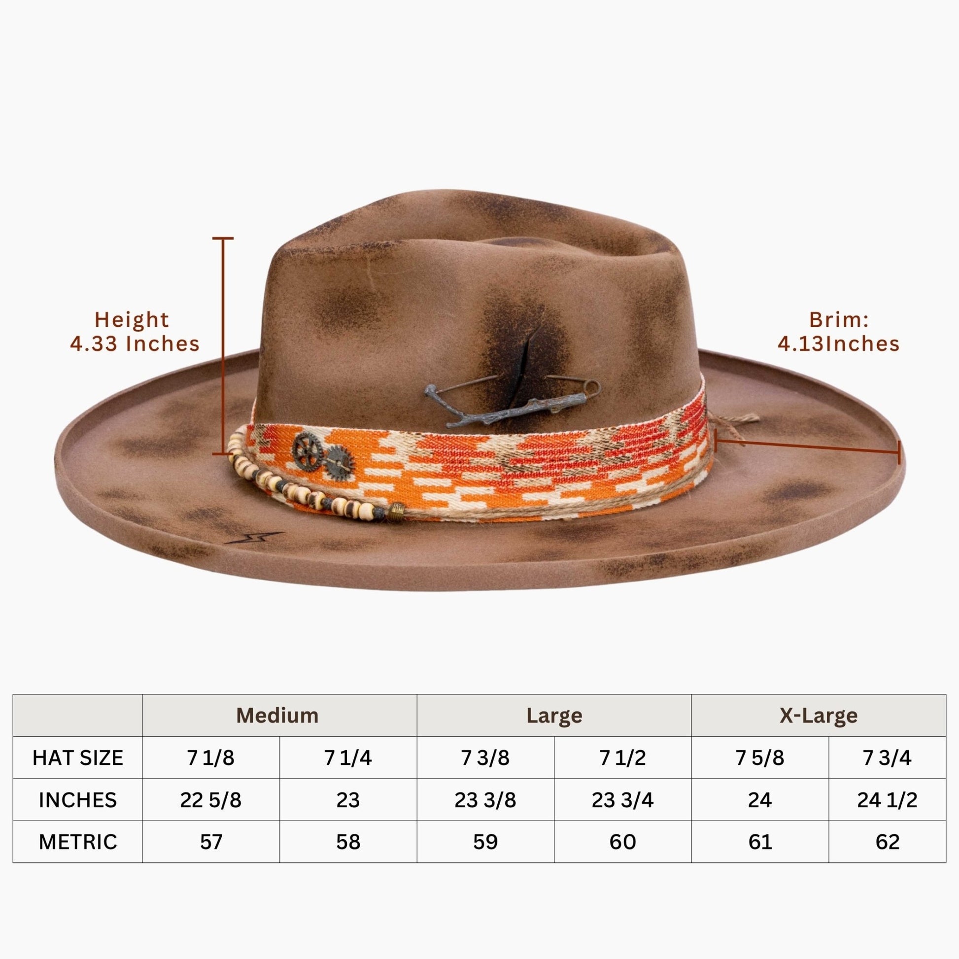 Rustmark – Distressed Western Hat in Burnt Caramel - Ruediger Hats