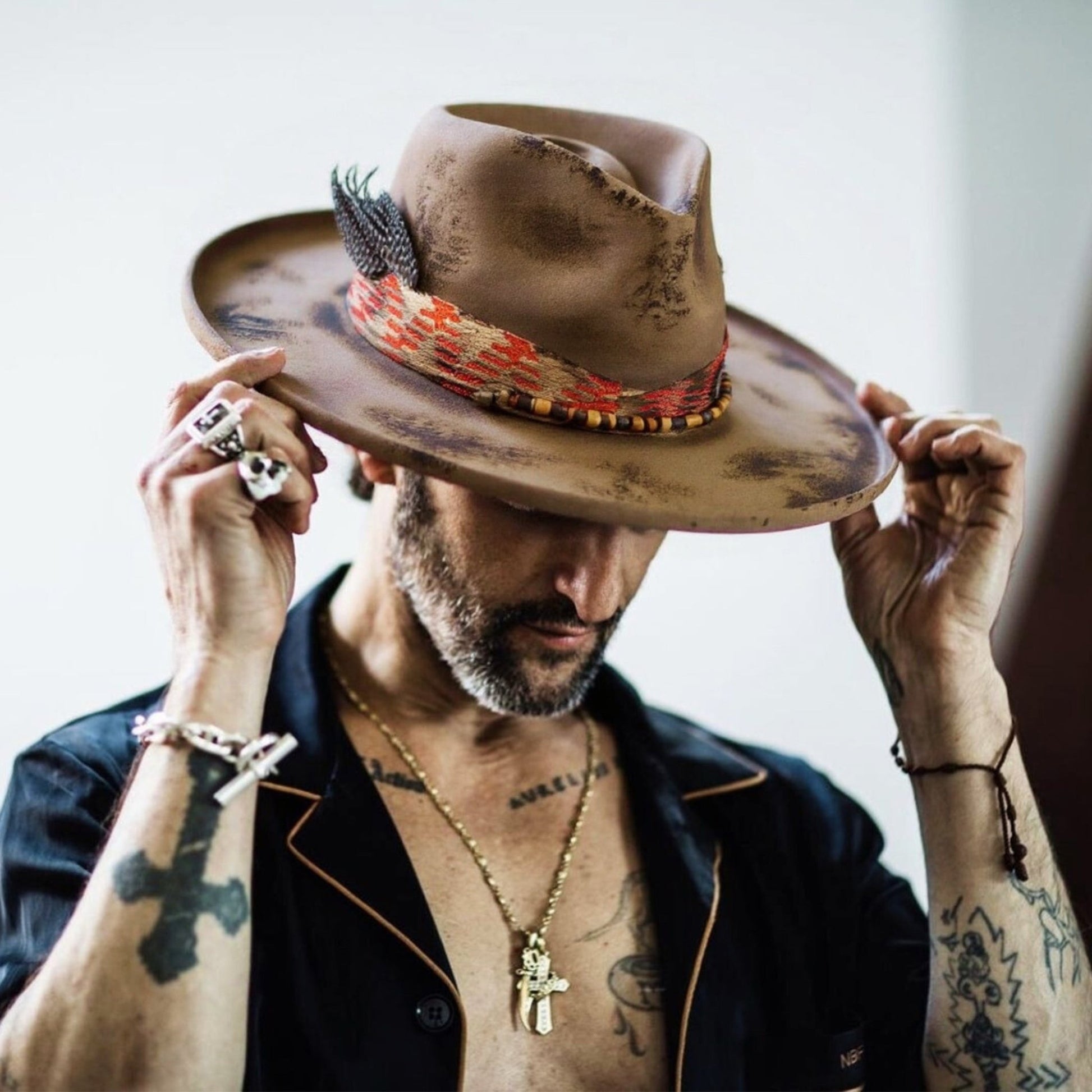 Rustmark – Distressed Western Hat in Burnt Caramel - Ruediger Hats