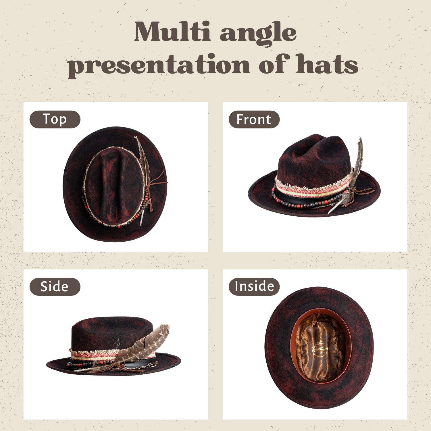 Sable - Burned Distressed Vintage City Western Hat - Ruediger Hats
