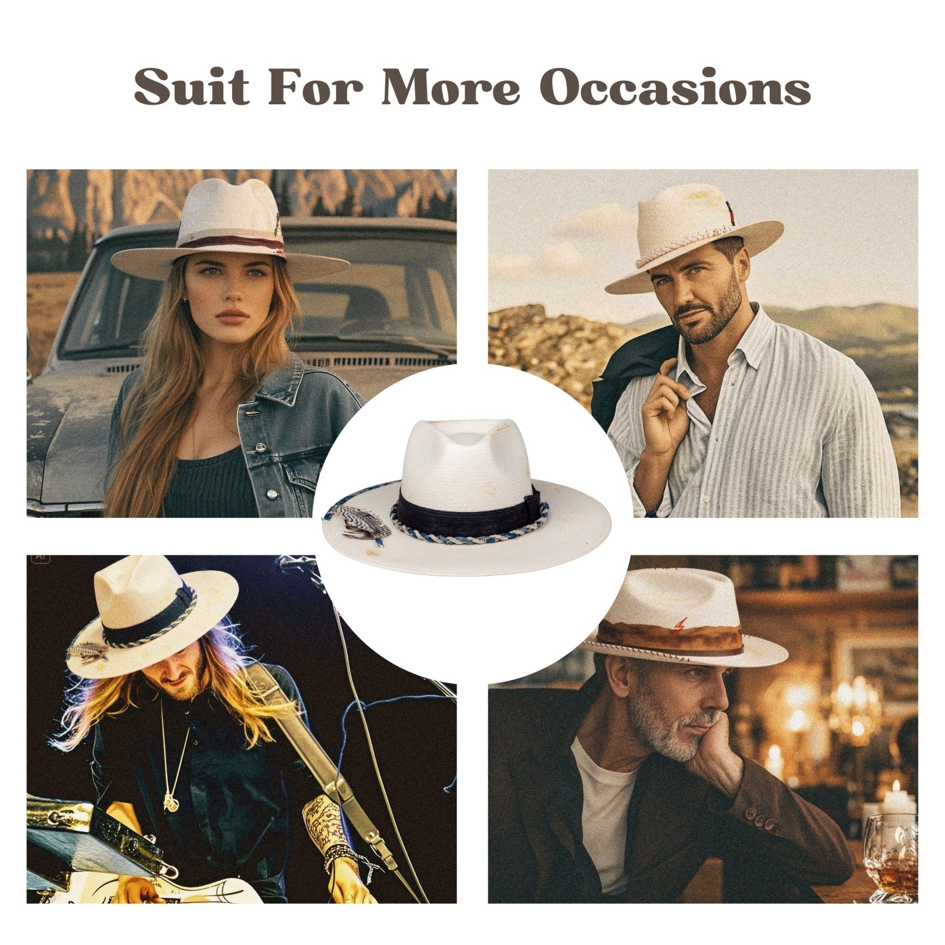 Sierra – Handcrafted Distressed Vintage Western Straw Hat - Ruediger Hats