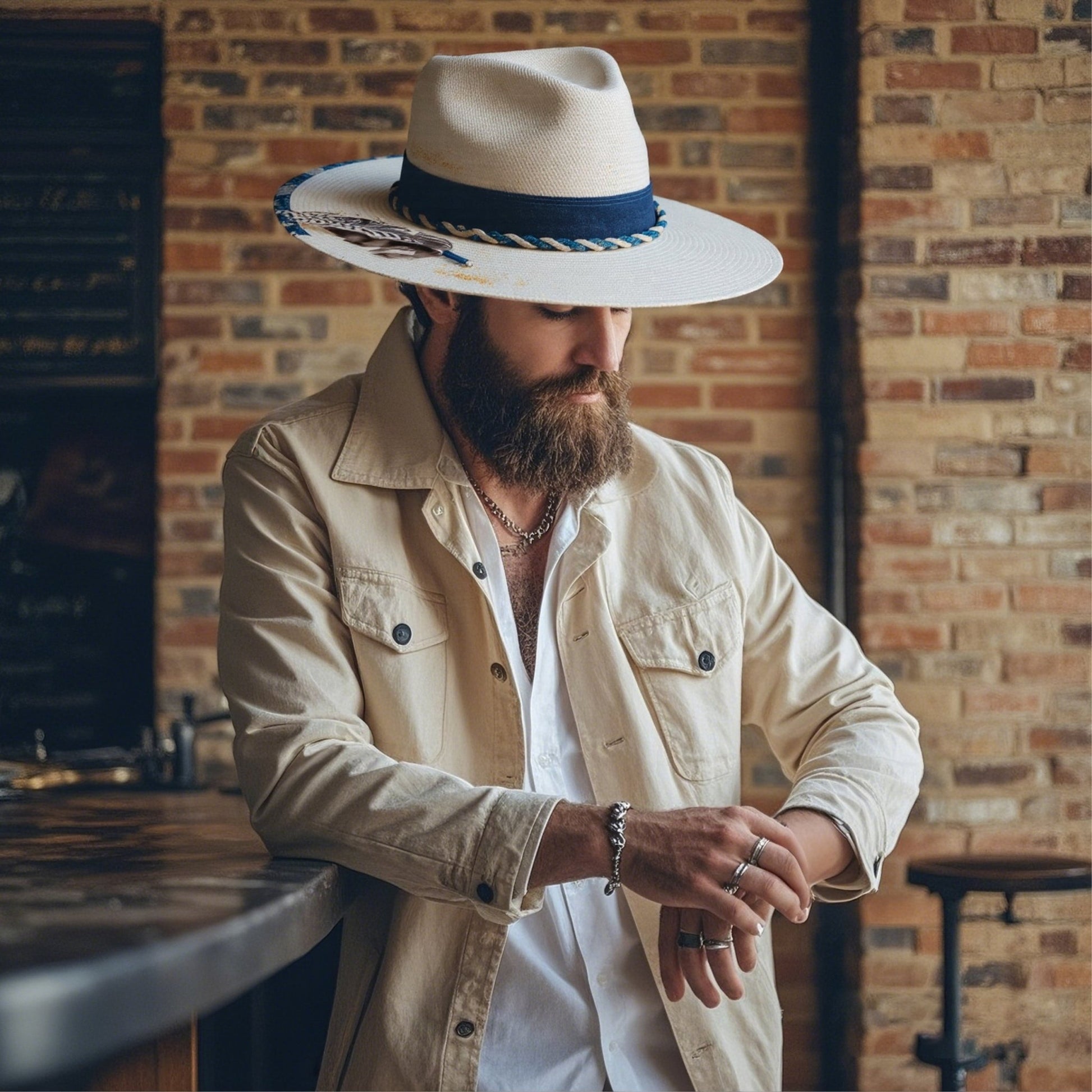 Sierra – Handcrafted Distressed Vintage Western Straw Hat - Ruediger Hats