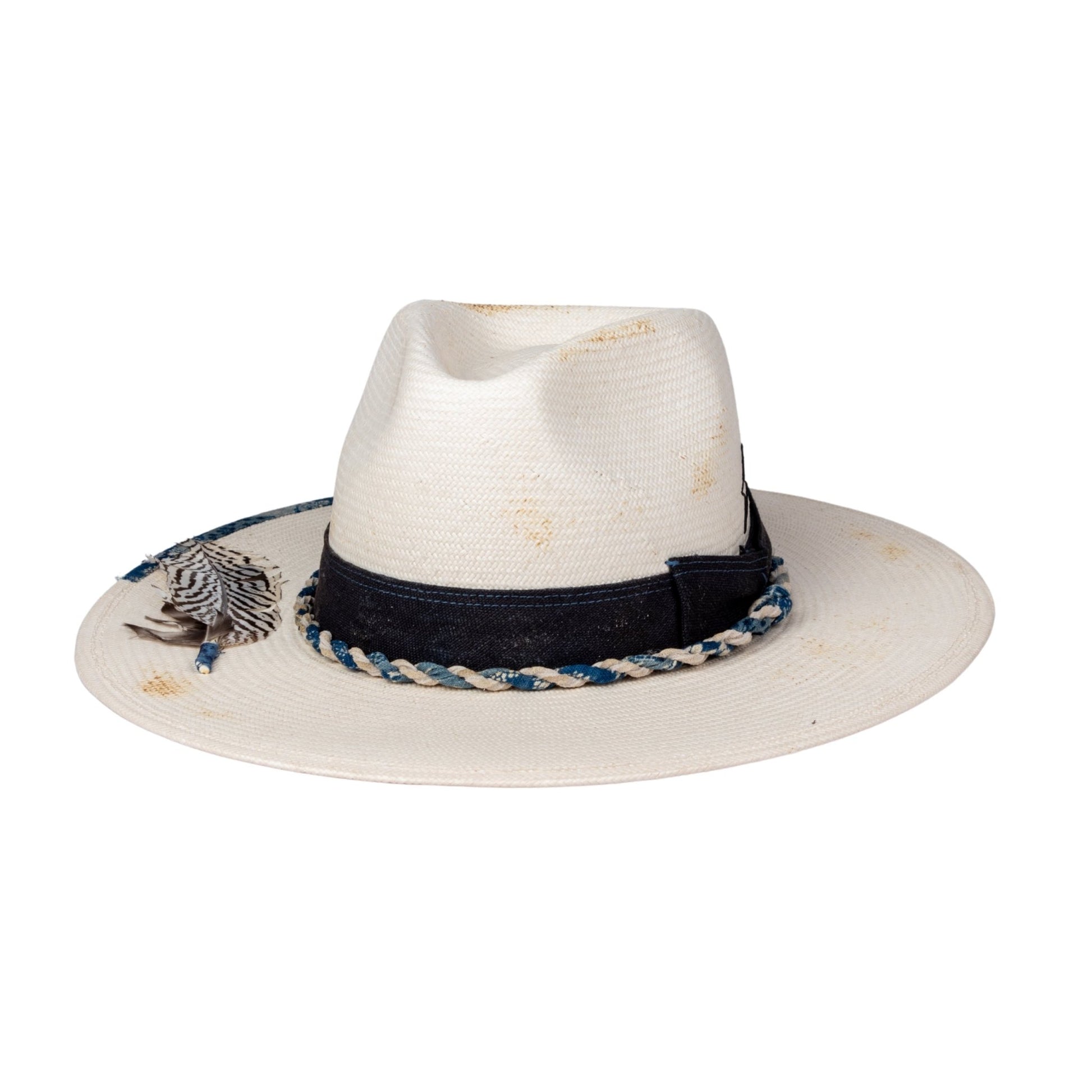 Sierra – Handcrafted Distressed Vintage Western Straw Hat - Ruediger Hats