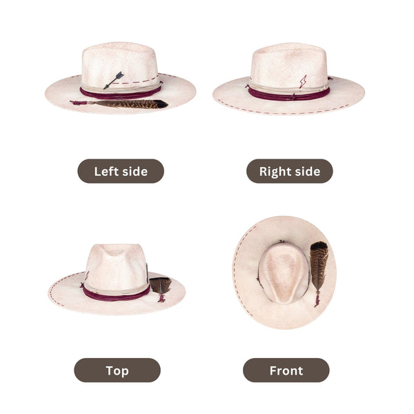 Solara – Handcrafted Distressed Vintage Western Straw Hat - Ruediger Hats