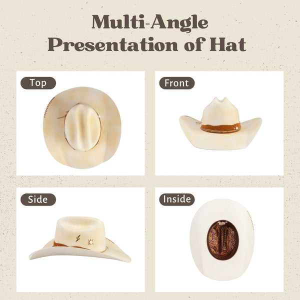 Solstice – Ivory Western Cowboy Hat - Ruediger Hats
