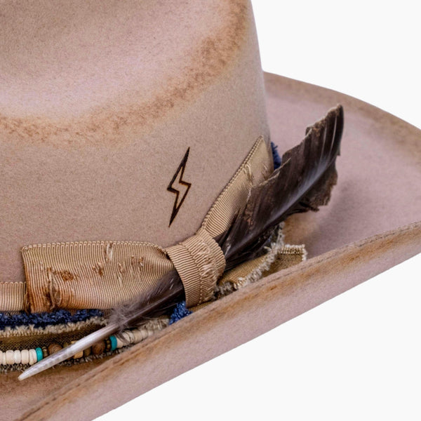Stillwind – Beaded Cowboy Hat in Desert Sand - Ruediger Hats