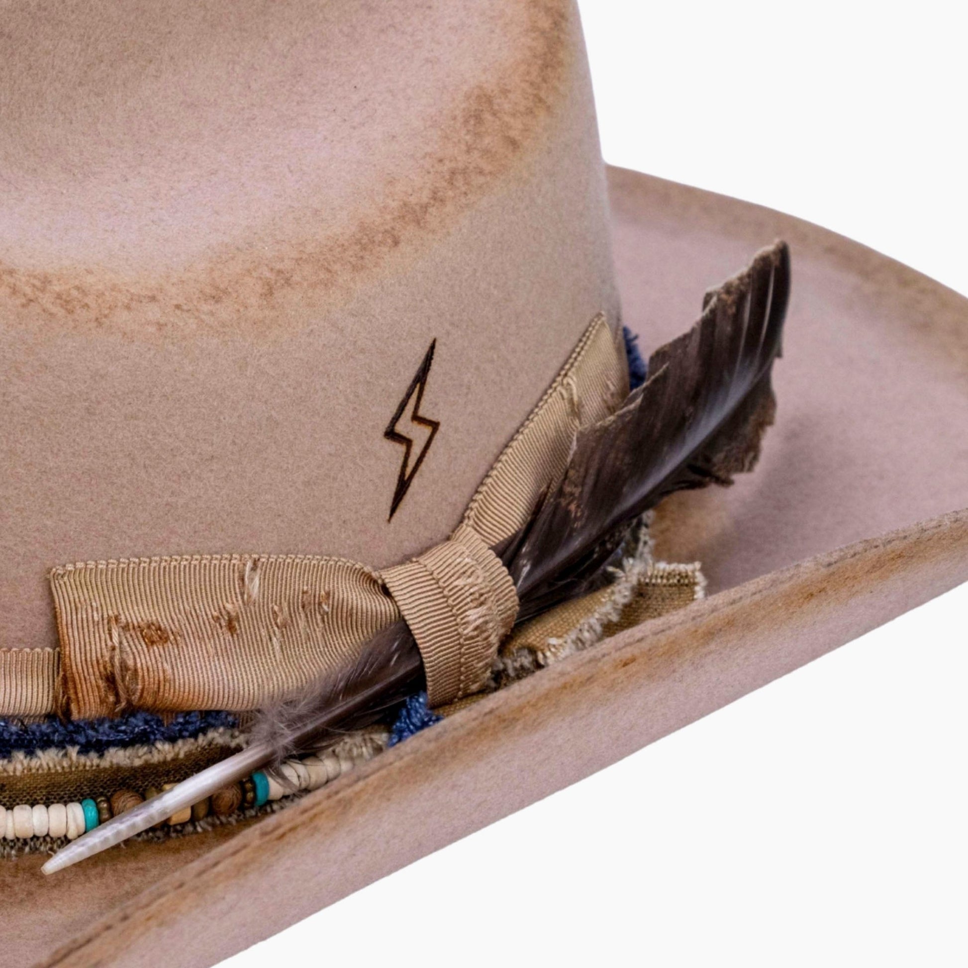 Stillwind – Beaded Cowboy Hat in Desert Sand - Ruediger Hats