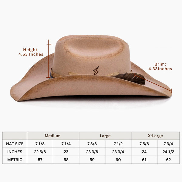 Stillwind – Beaded Cowboy Hat in Desert Sand - Ruediger Hats