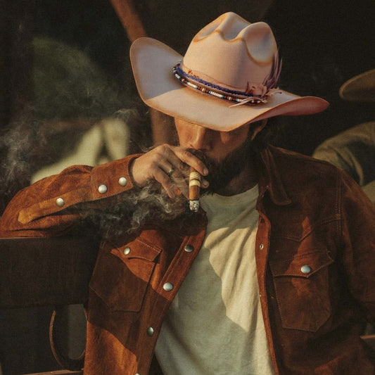 Stillwind – Beaded Cowboy Hat in Desert Sand - Ruediger Hats