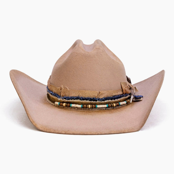 Stillwind – Beaded Cowboy Hat in Desert Sand - Ruediger Hats