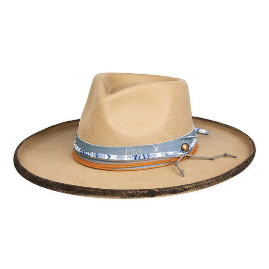 Striped Straps Sample Design Wool Fedora Hat - Ruediger Hats