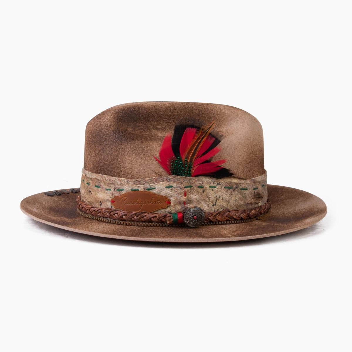 Talisman – Distressed Wide Brim Western Fedora - Ruediger Hats