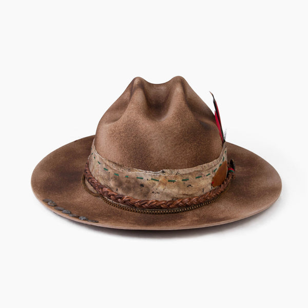 Talisman – Distressed Wide Brim Western Fedora - Ruediger Hats