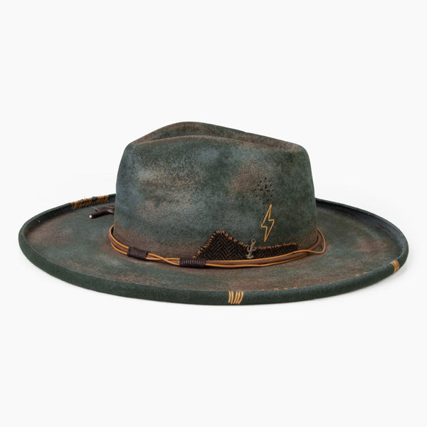 Timberline – Silk-Lined Forest Green Western Fedora - Ruediger Hats