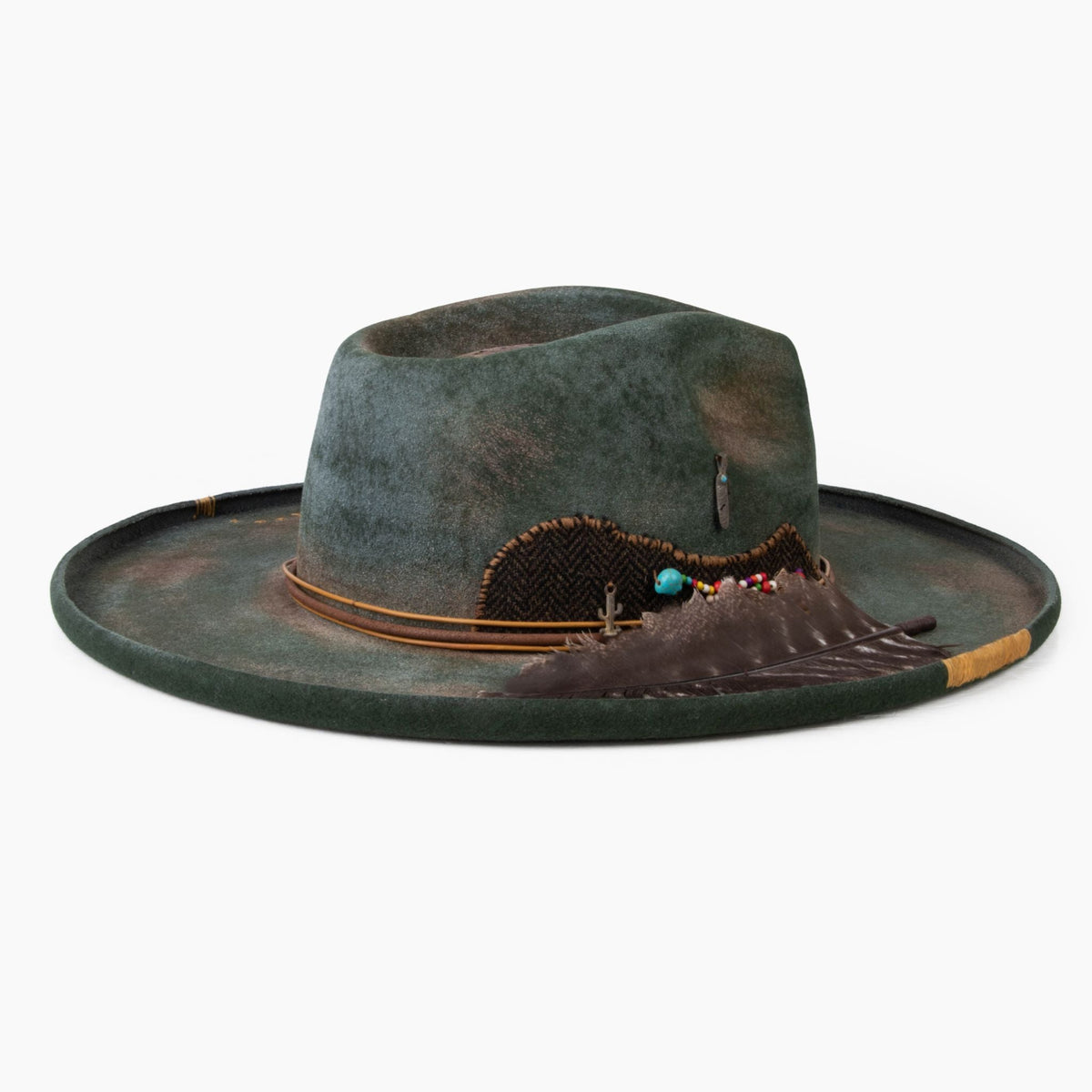 Timberline – Silk-Lined Forest Green Western Fedora - Ruediger Hats