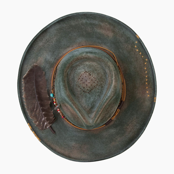 Timberline – Silk-Lined Forest Green Western Fedora - Ruediger Hats