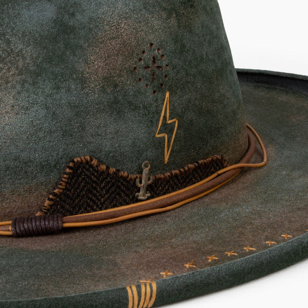 Timberline – Silk-Lined Forest Green Western Fedora - Ruediger Hats
