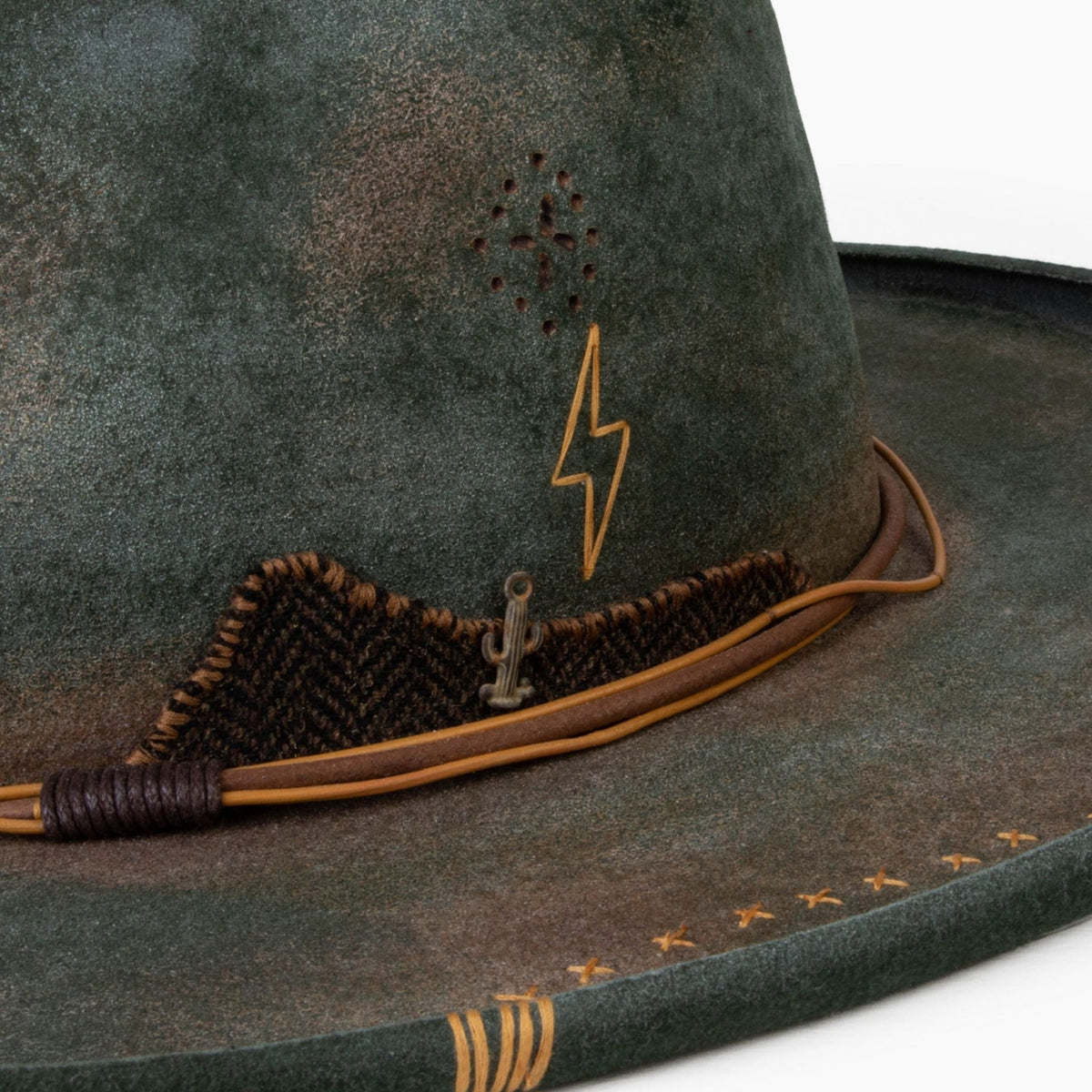 Timberline – Silk-Lined Forest Green Western Fedora - Ruediger Hats