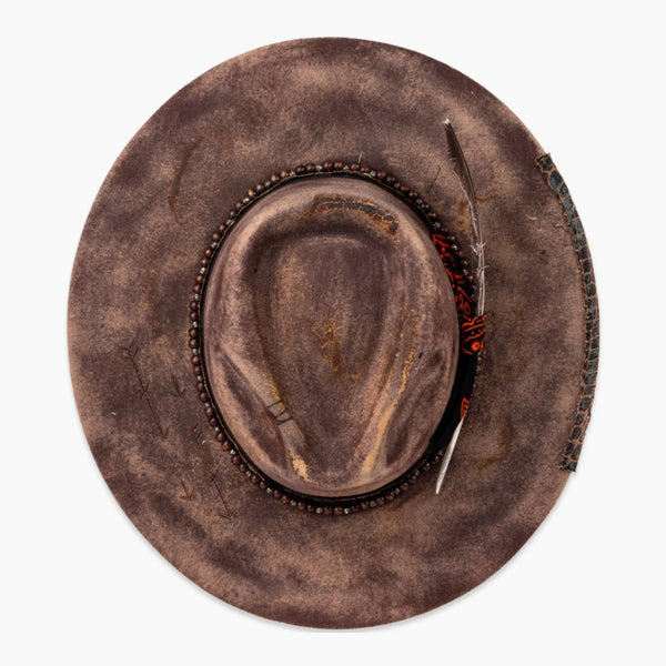 Totem – Tribal - Inspired Fedora in Burnt Brown - Ruediger Hats