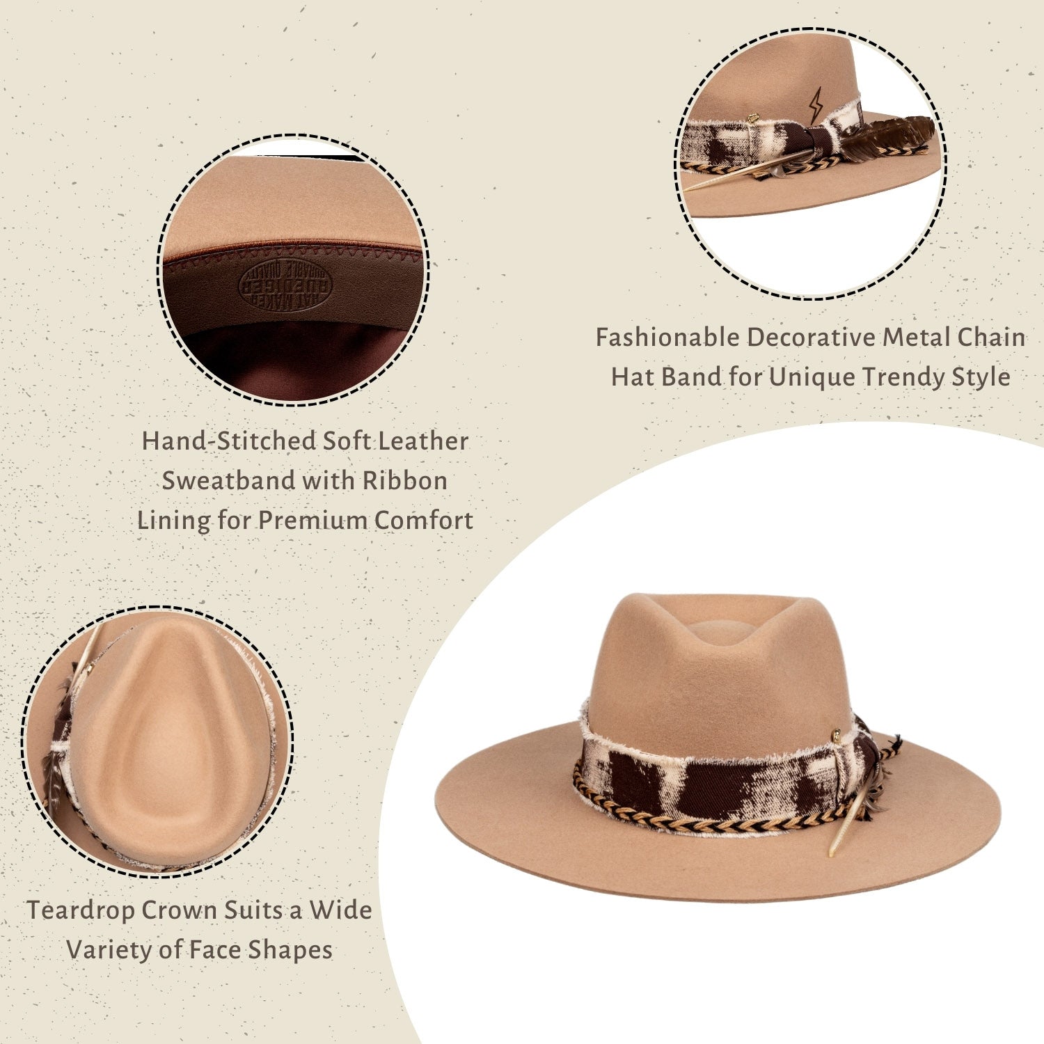 Trailblazer - Vintage Handcrafted Stiff Fedora Hat - Ruediger Hats