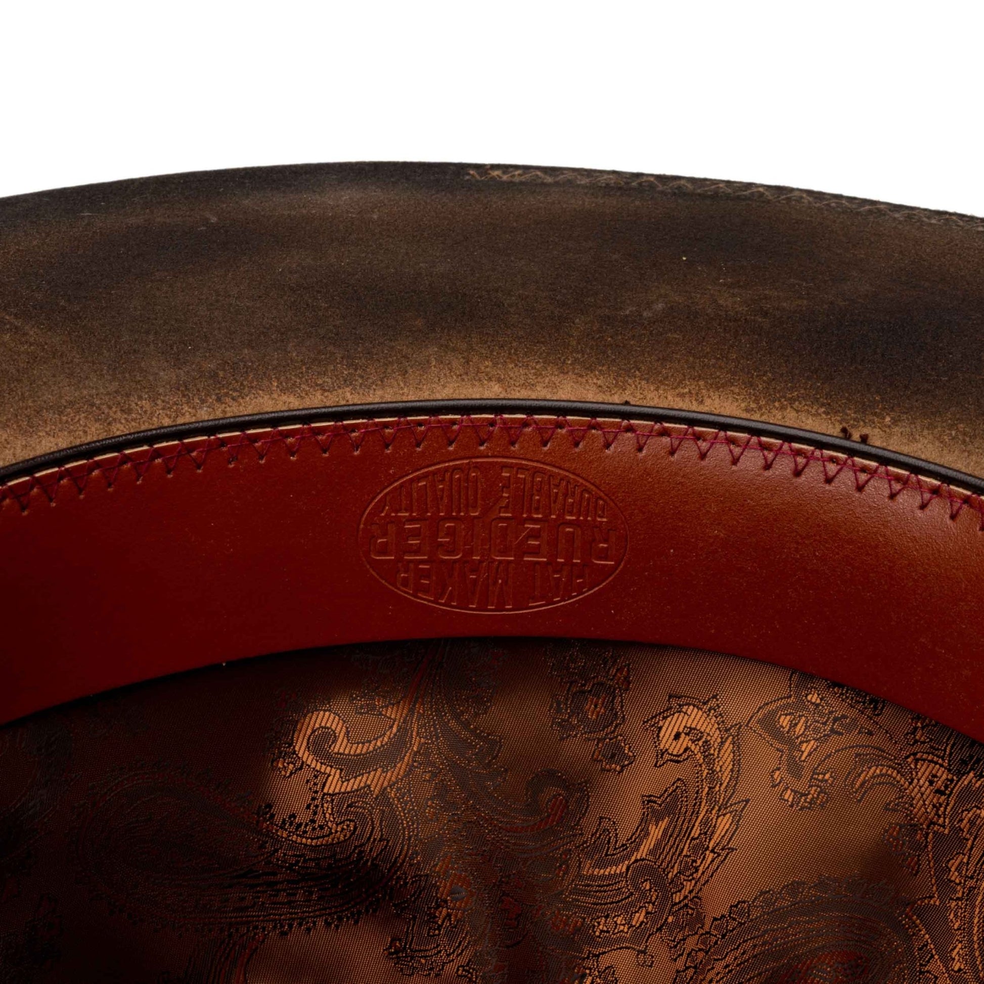 Trailmark – Distressed Fedora with Refined Artisan Detailing - Ruediger Hats