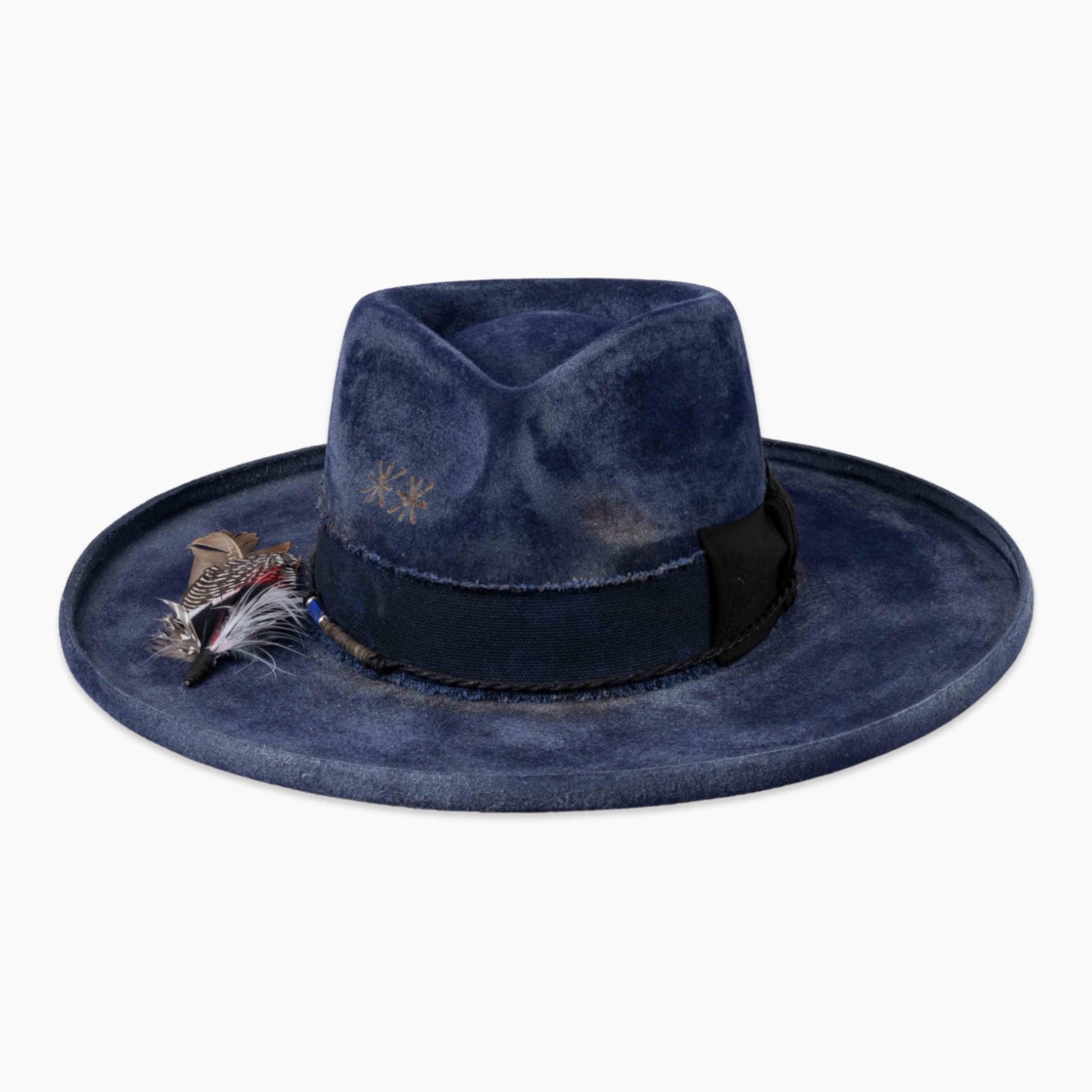 Vesper – Classic Fedora in Shadowed Indigo - Ruediger Hats