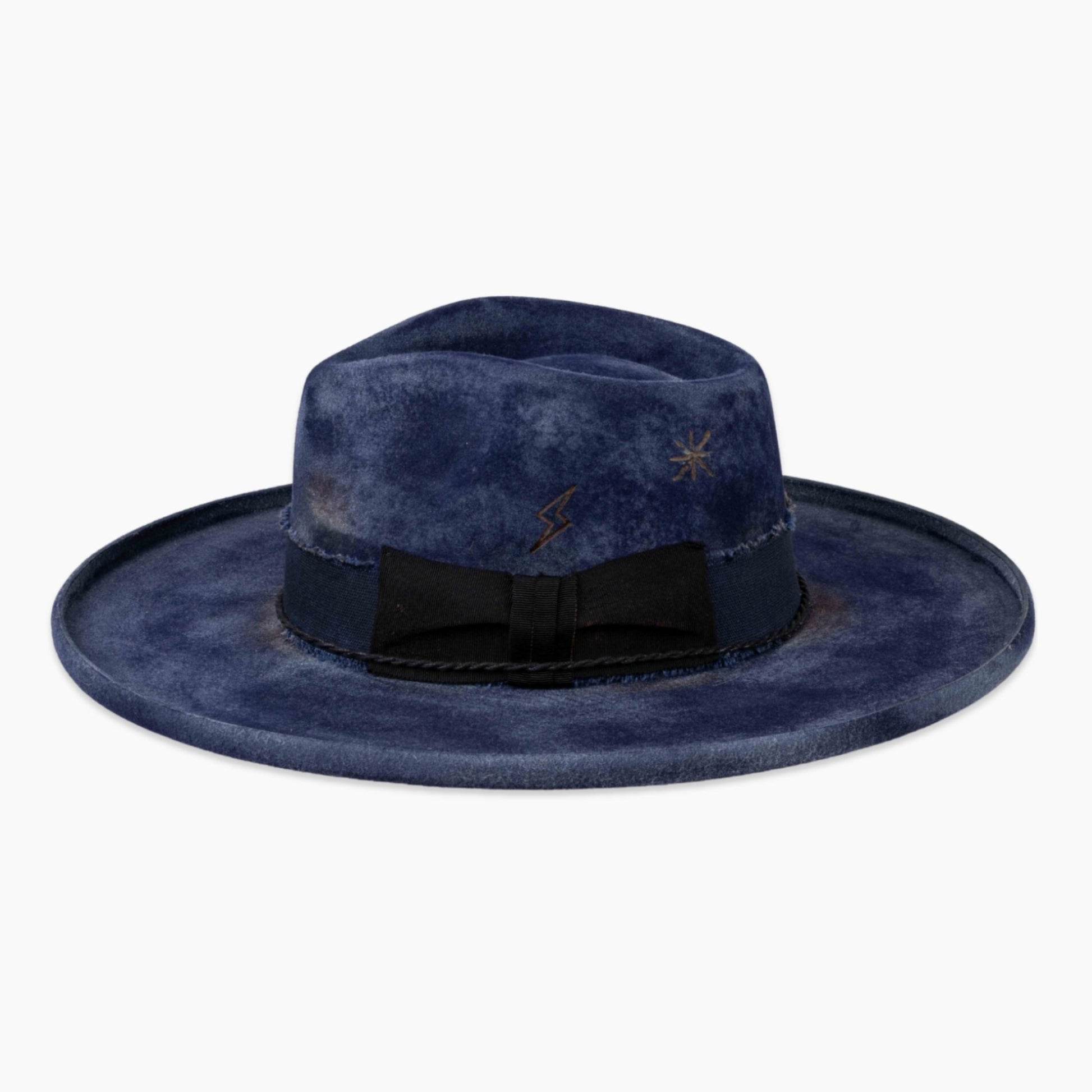 Vesper – Classic Fedora in Shadowed Indigo - Ruediger Hats