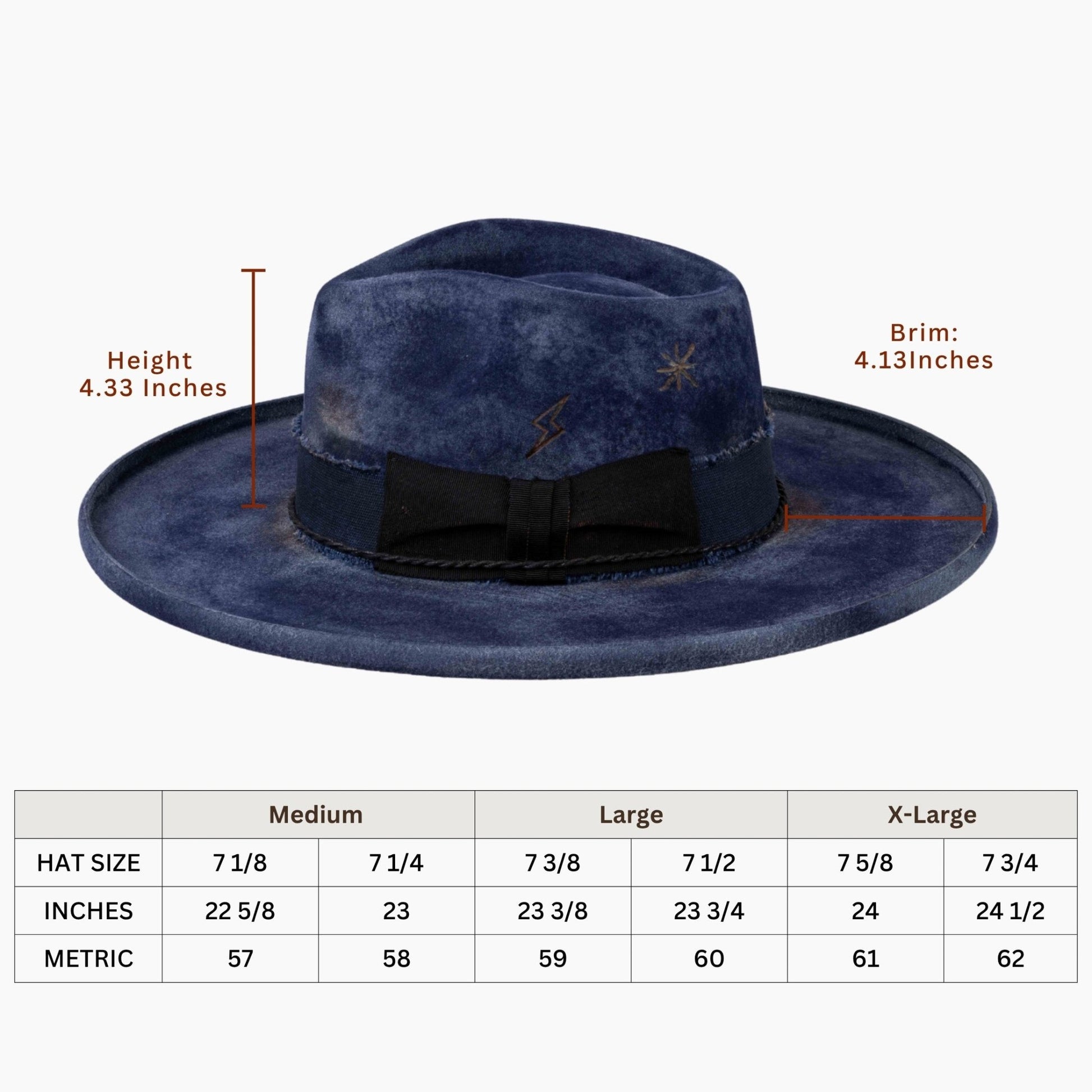Vesper – Classic Fedora in Shadowed Indigo - Ruediger Hats