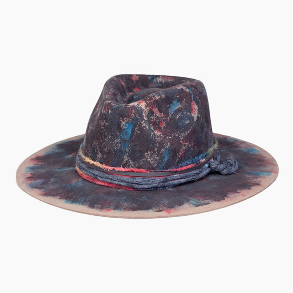 Vintage Painted Stylish Knots Fedora Hat - Ruediger Hats