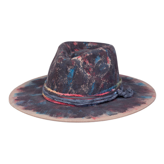 Vintage Painted Stylish Knots Fedora Hat - Ruediger Hats