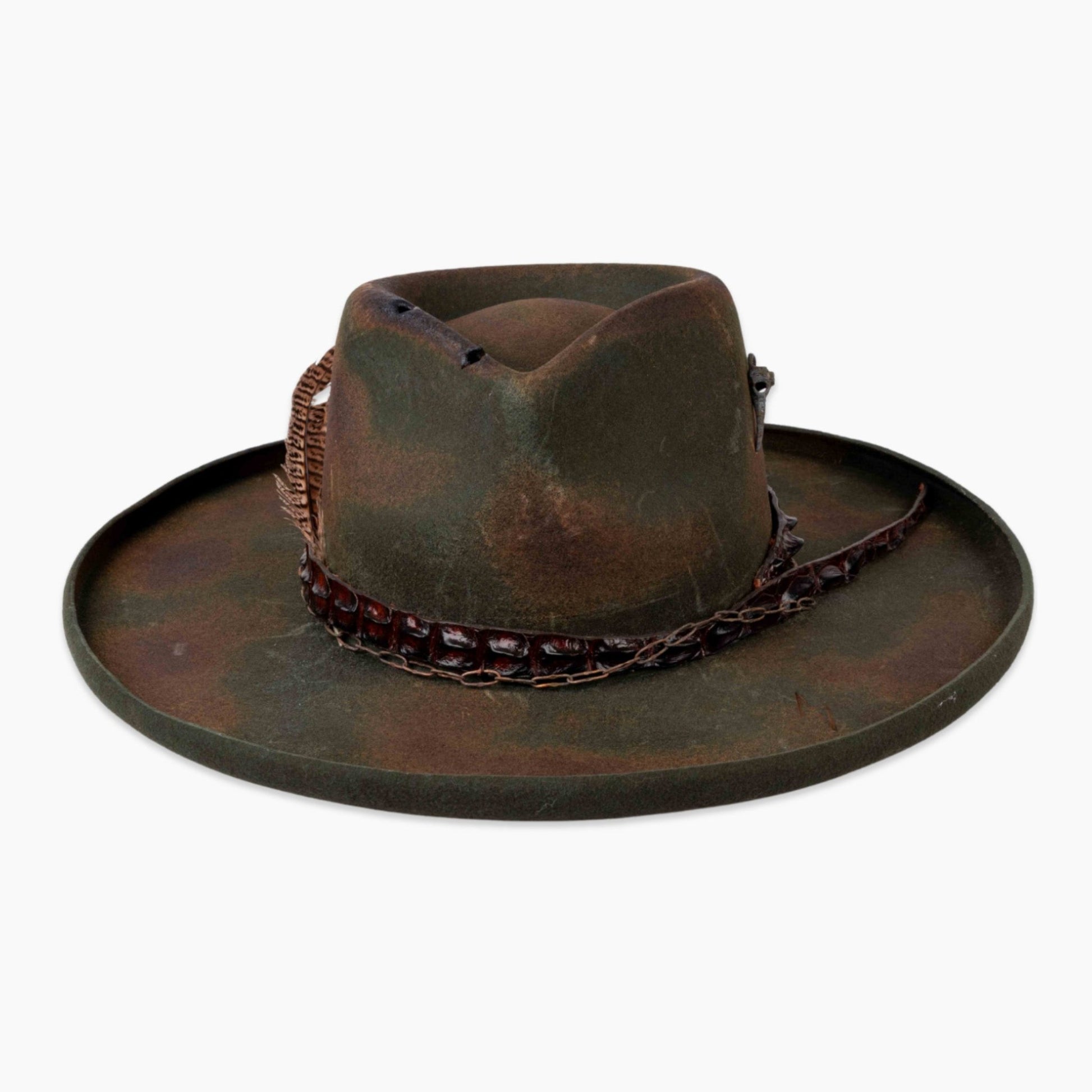 Warden – Vintage Fedora with Reptile Band - Ruediger Hats