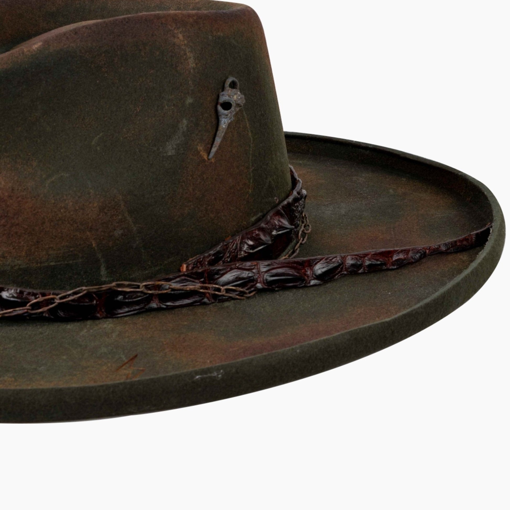 Warden – Vintage Fedora with Reptile Band - Ruediger Hats