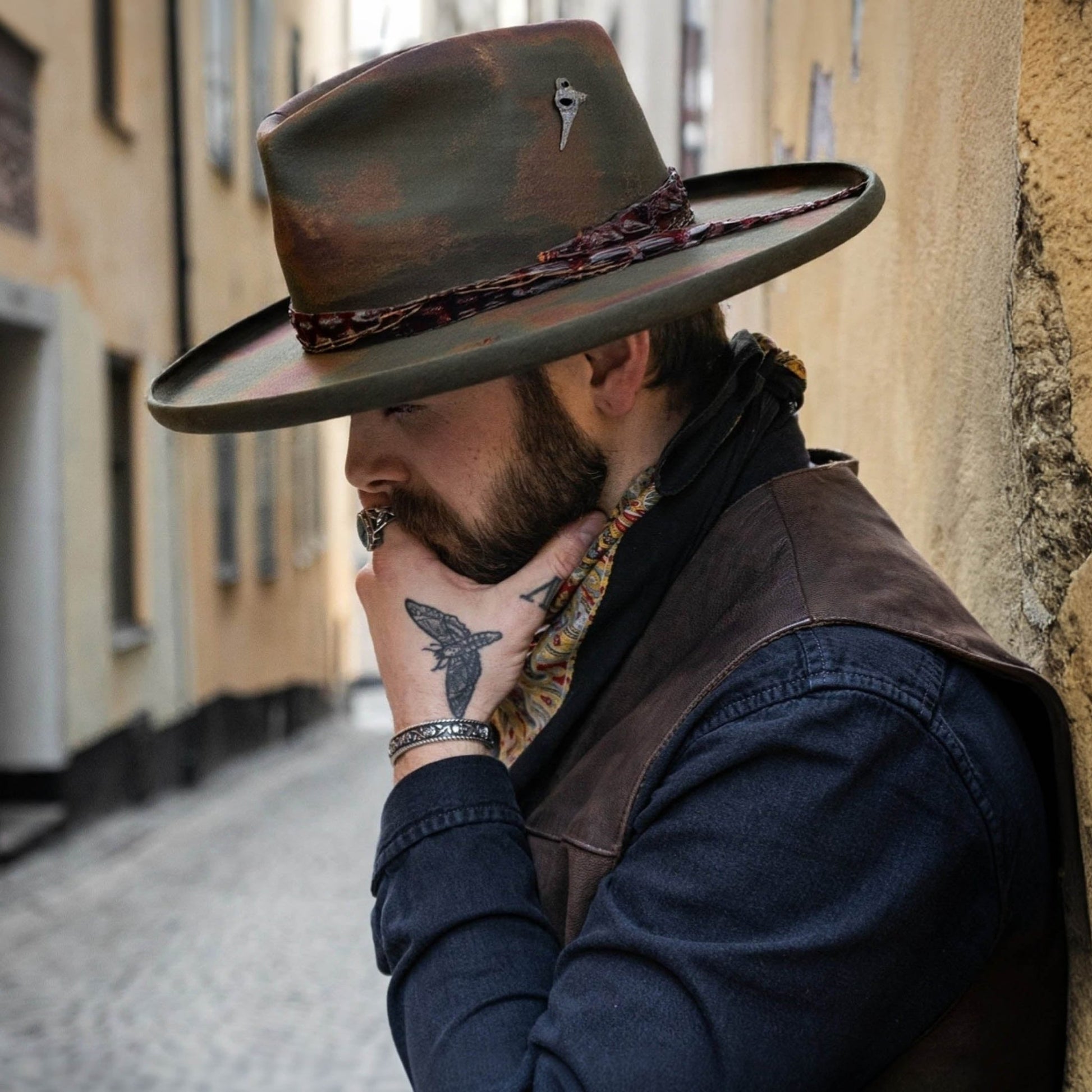 Warden – Vintage Fedora with Reptile Band - Ruediger Hats