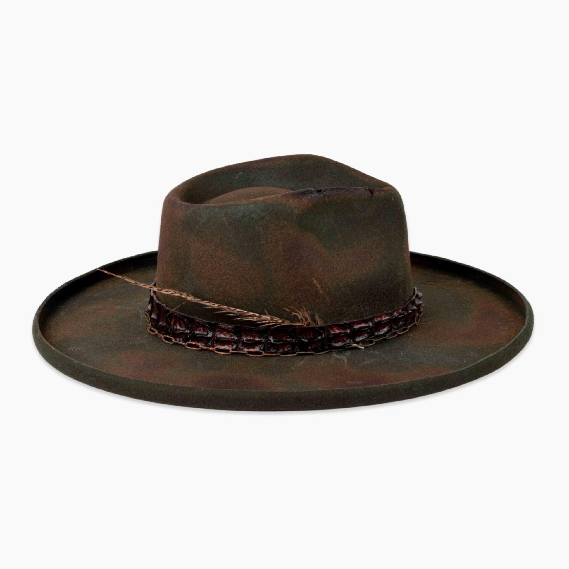 Warden – Vintage Fedora with Reptile Band - Ruediger Hats