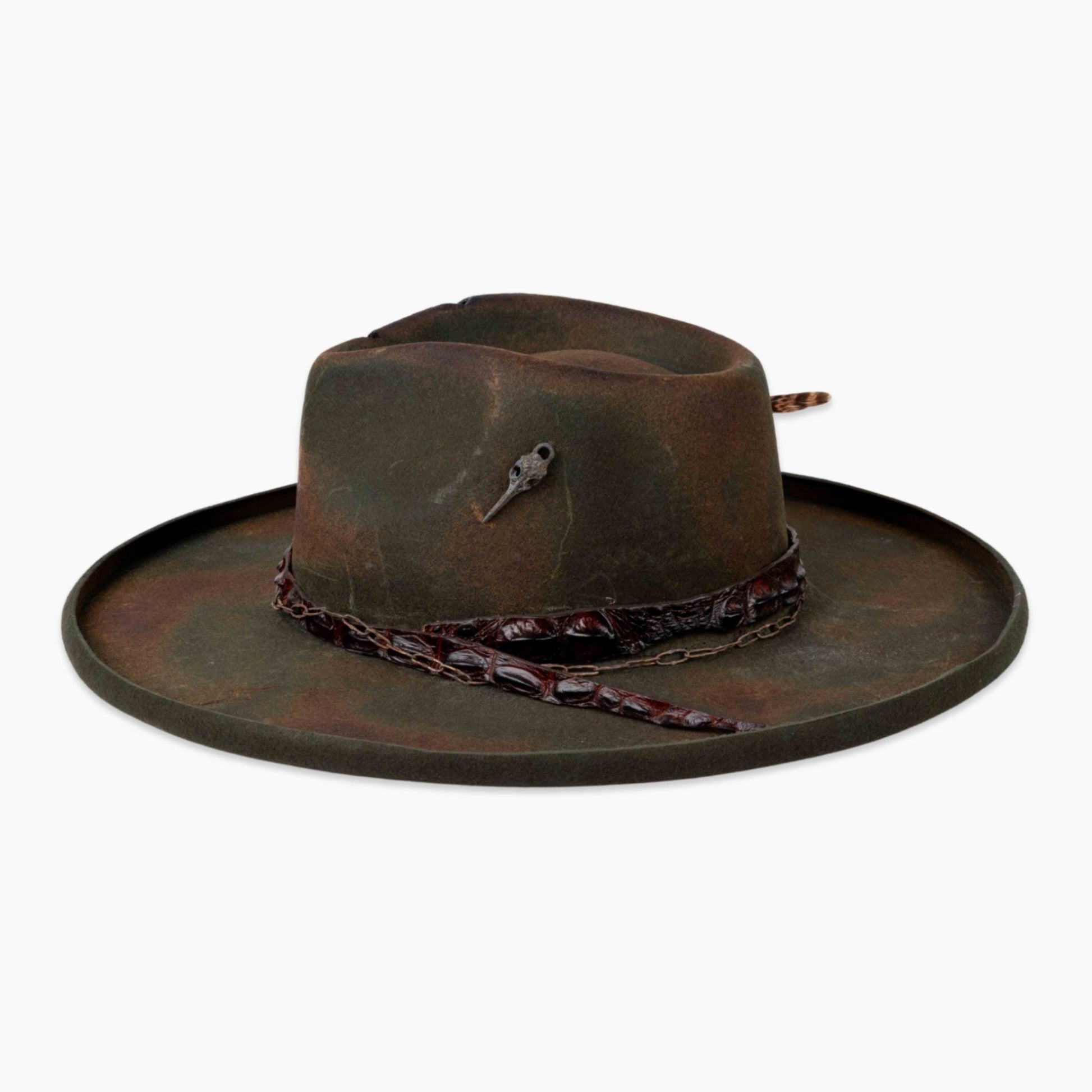Warden – Vintage Fedora with Reptile Band - Ruediger Hats