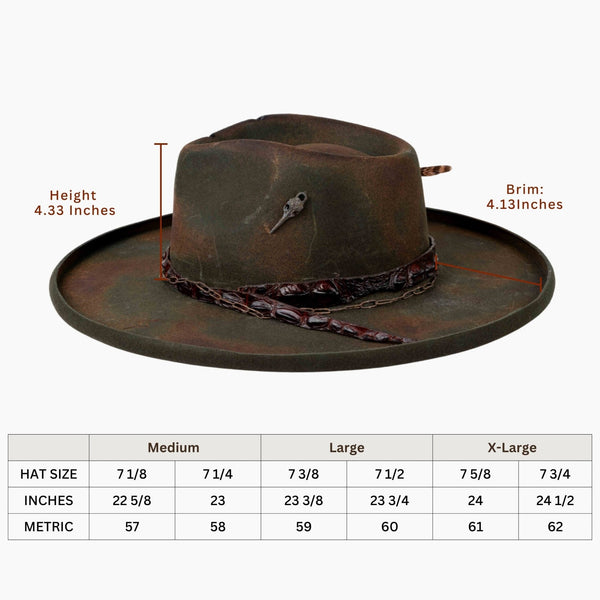 Warden – Vintage Fedora with Reptile Band - Ruediger Hats