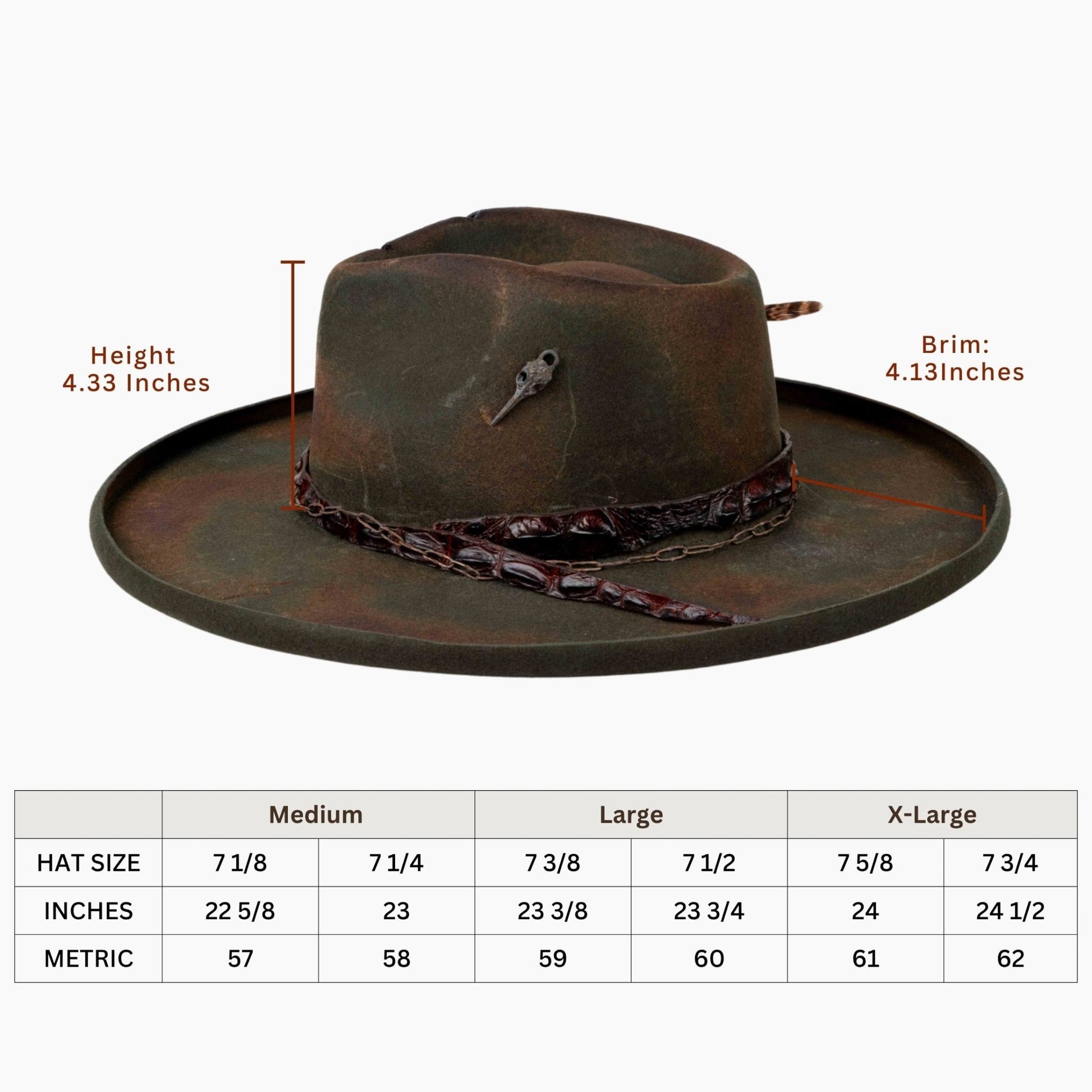 Warden – Vintage Fedora with Reptile Band - Ruediger Hats