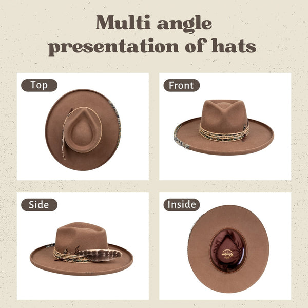 Wayfarer - Vintage Handcrafted Stiff Fedora Hat - Ruediger Hats