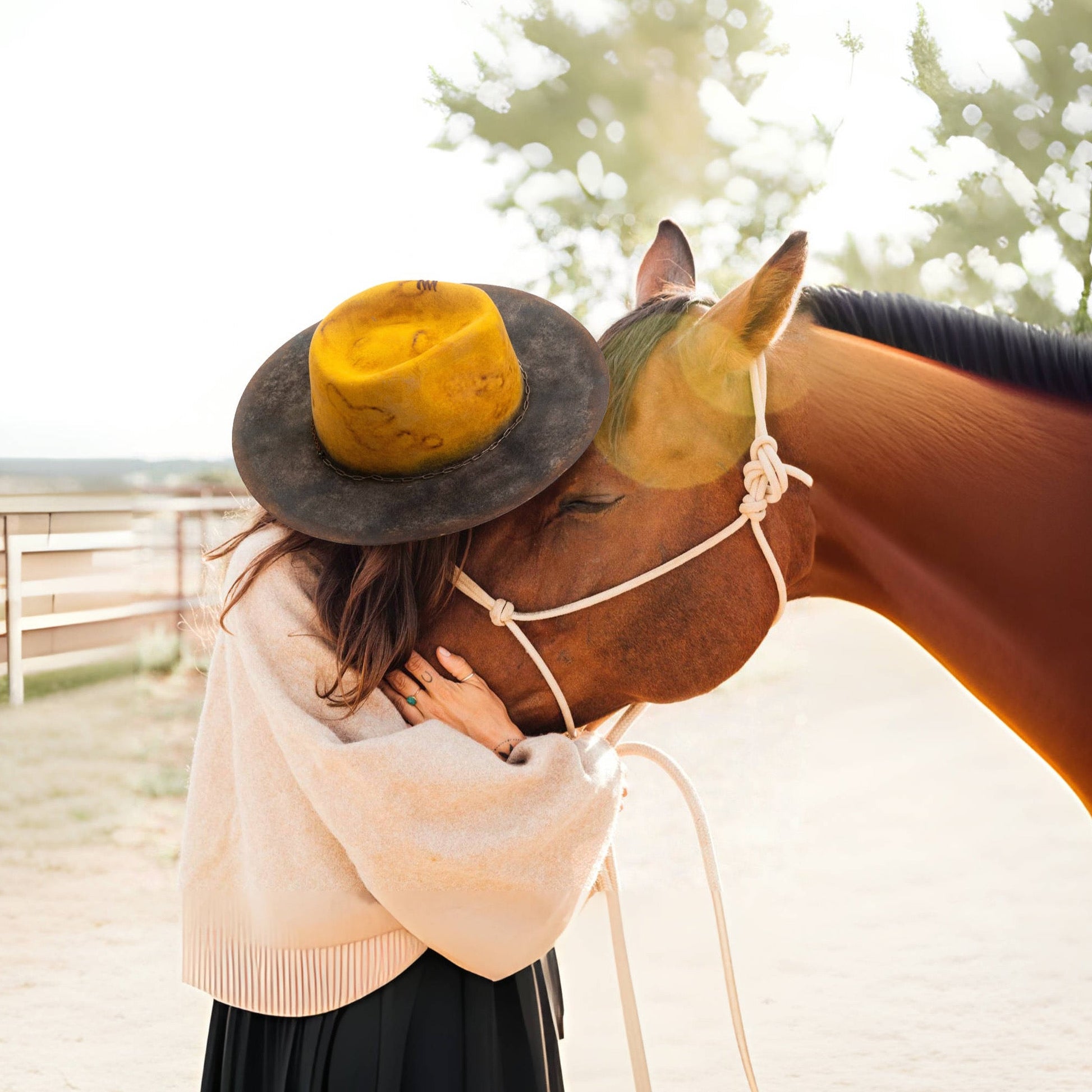 Western Stiff Fedora Hats With Mixed Color - Ruediger Hats