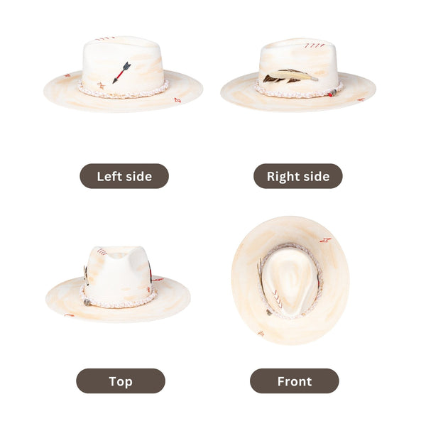 Whisper — Handcrafted Distressed Western Straw Hat - Ruediger Hats