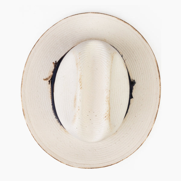 White Ridge – Distressed Straw Western Fedora - Ruediger Hats