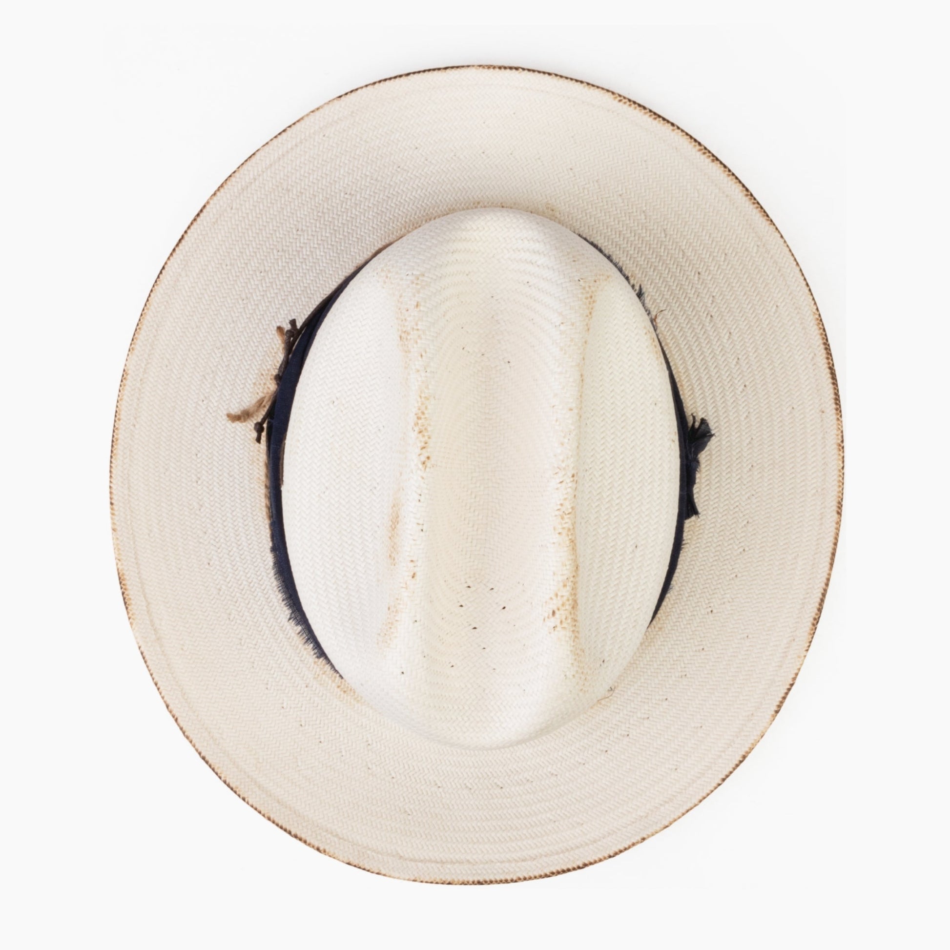 White Ridge – Distressed Straw Western Fedora - Ruediger Hats