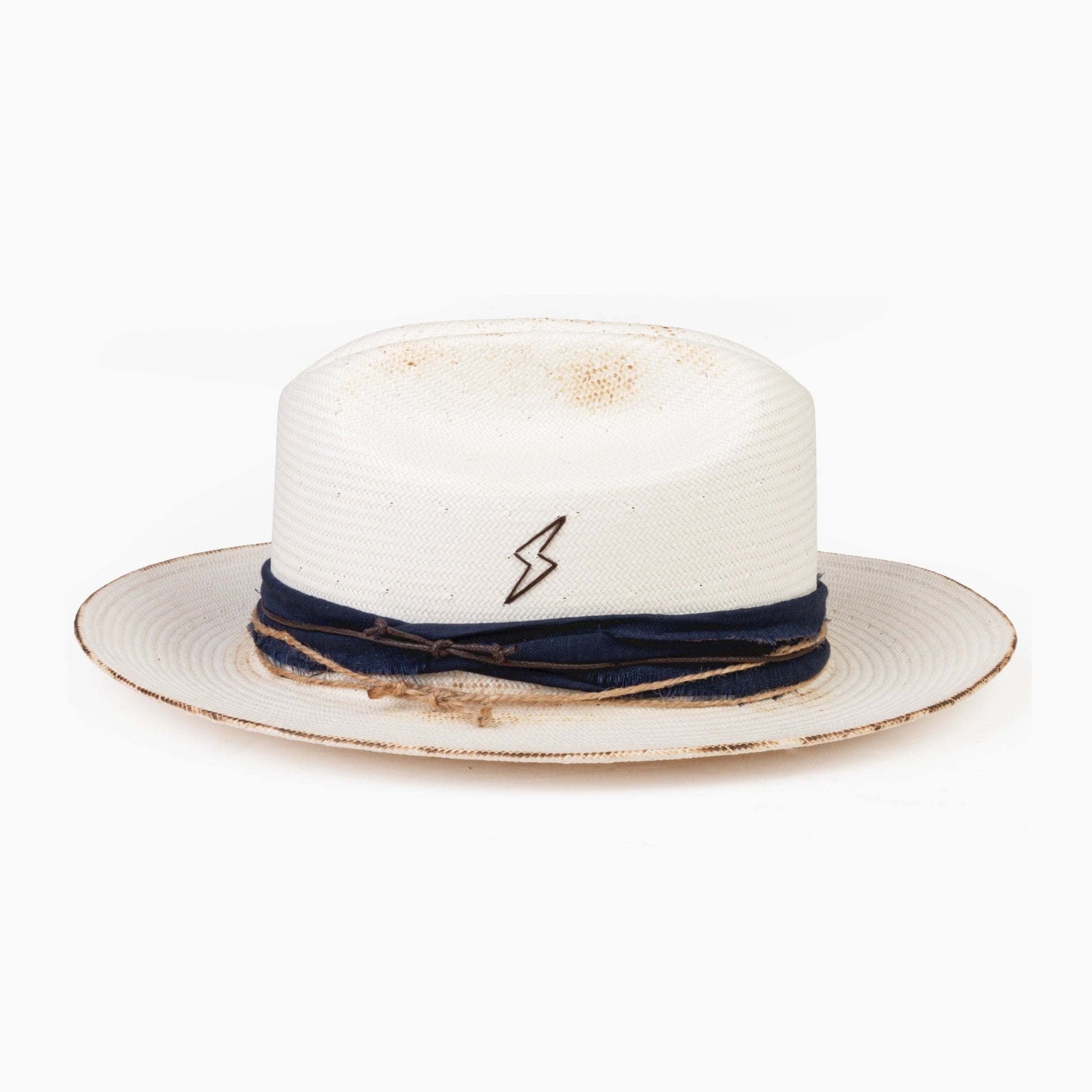 White Ridge – Distressed Straw Western Fedora - Ruediger Hats