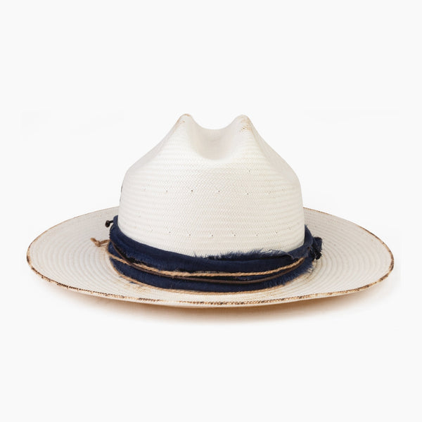 White Ridge – Distressed Straw Western Fedora - Ruediger Hats
