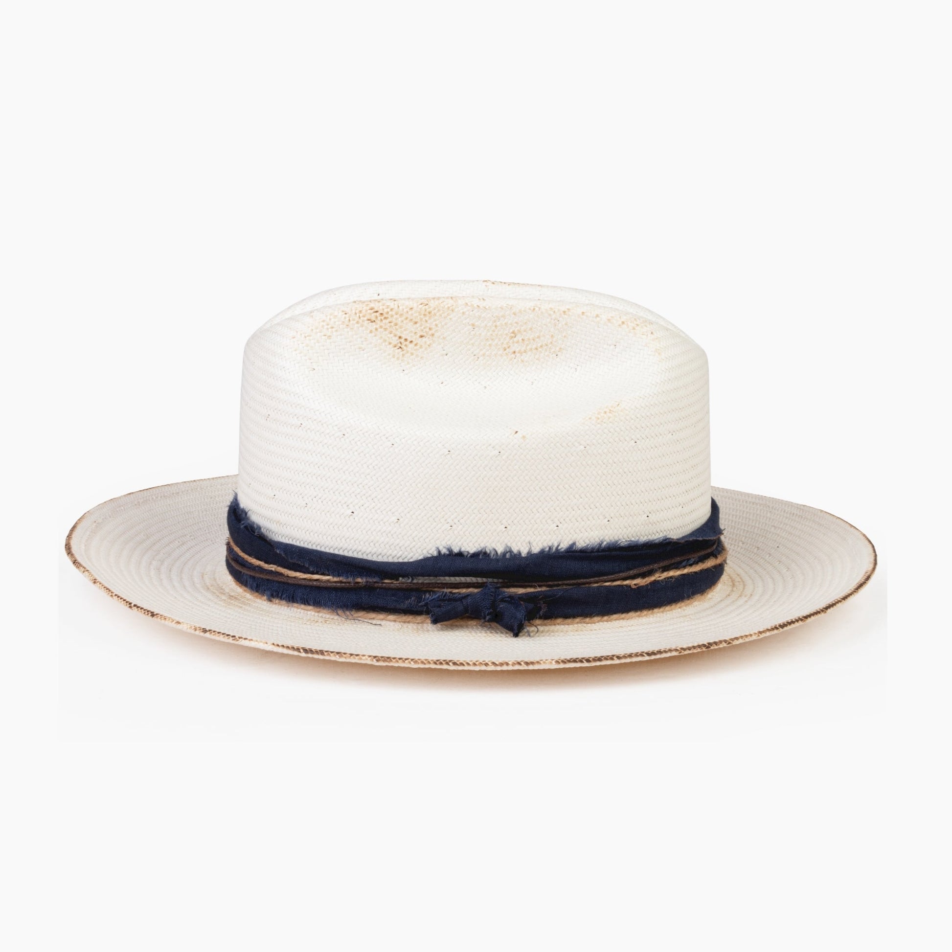 White Ridge – Distressed Straw Western Fedora - Ruediger Hats