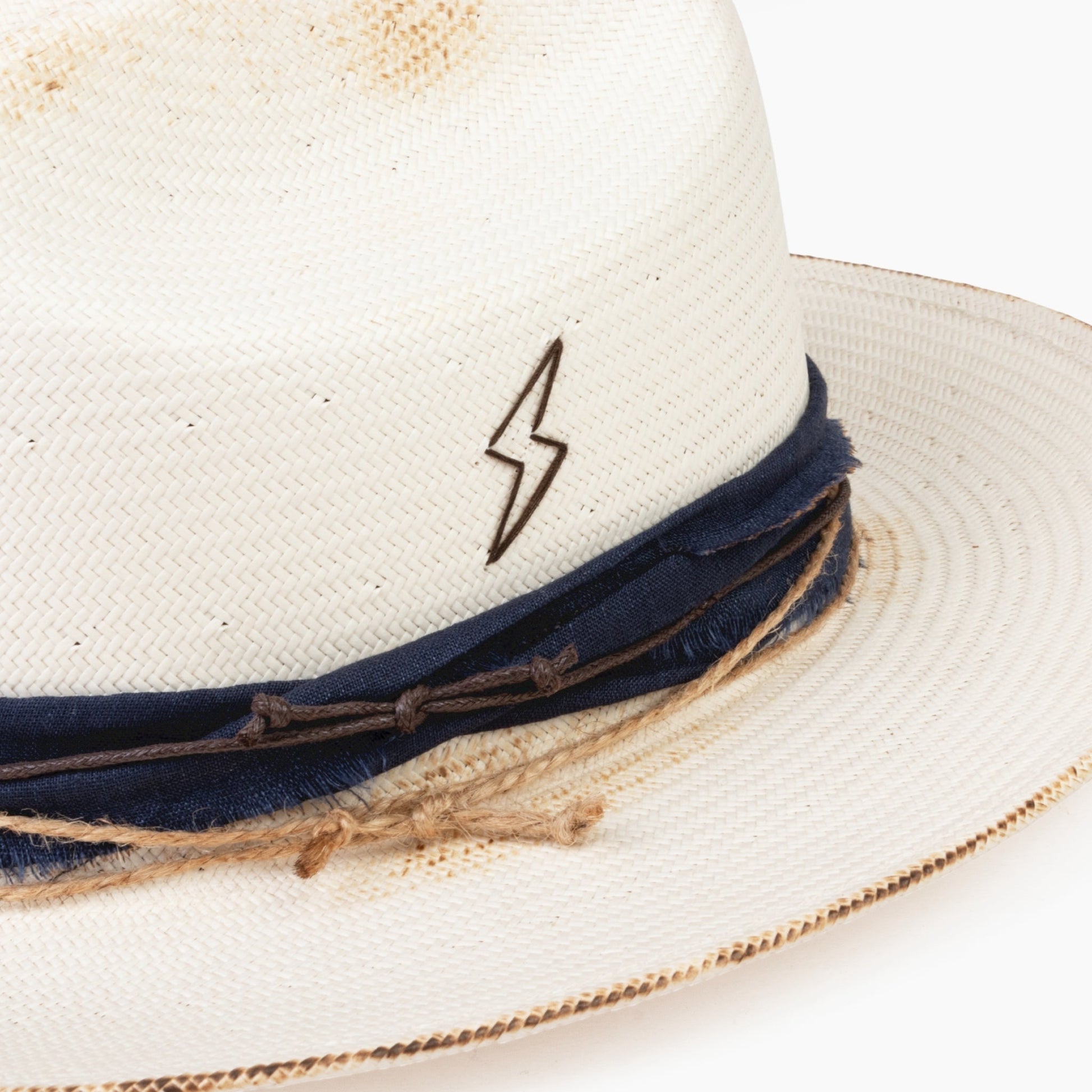 White Ridge – Distressed Straw Western Fedora - Ruediger Hats